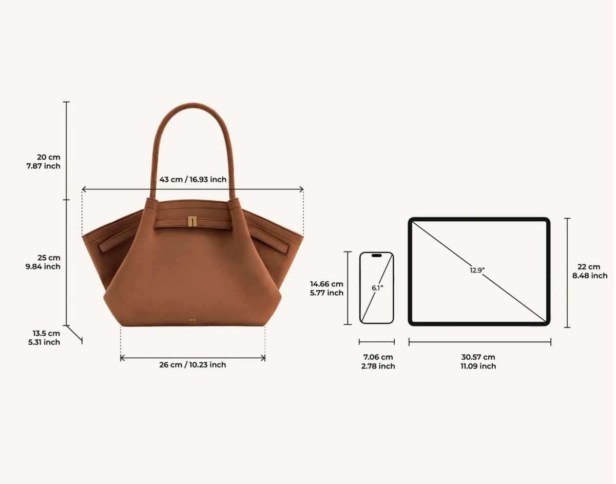 JW PEI Hana Medium Faux Suede Tote Bag - Brown