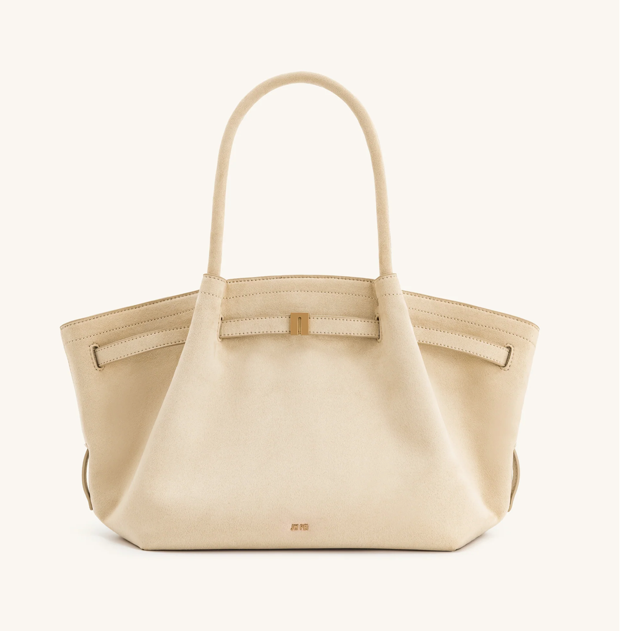 JW PEI Hana Medium Faux Suede Tote Bag - Off White