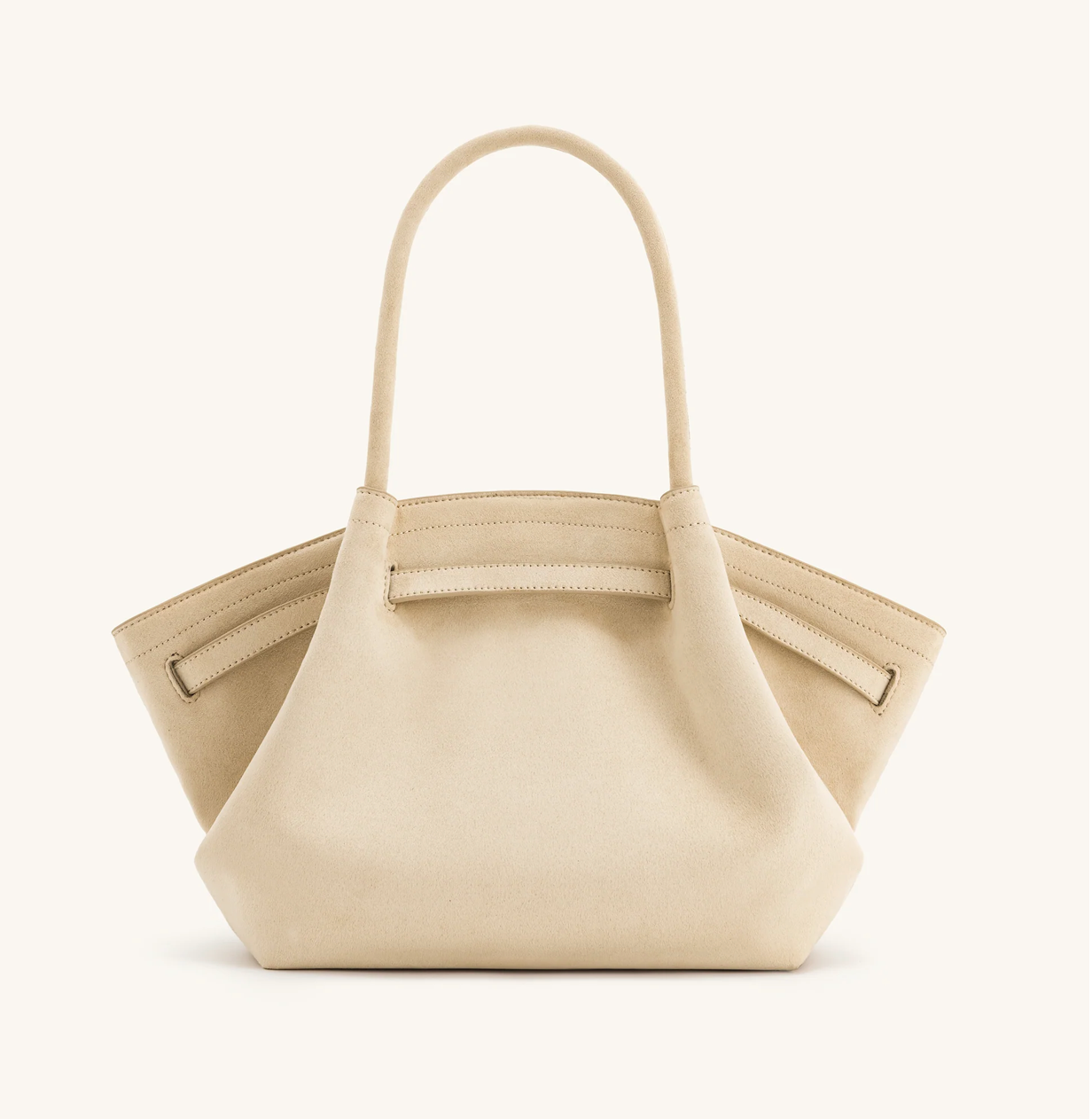 JW PEI Hana Medium Faux Suede Tote Bag - Off White