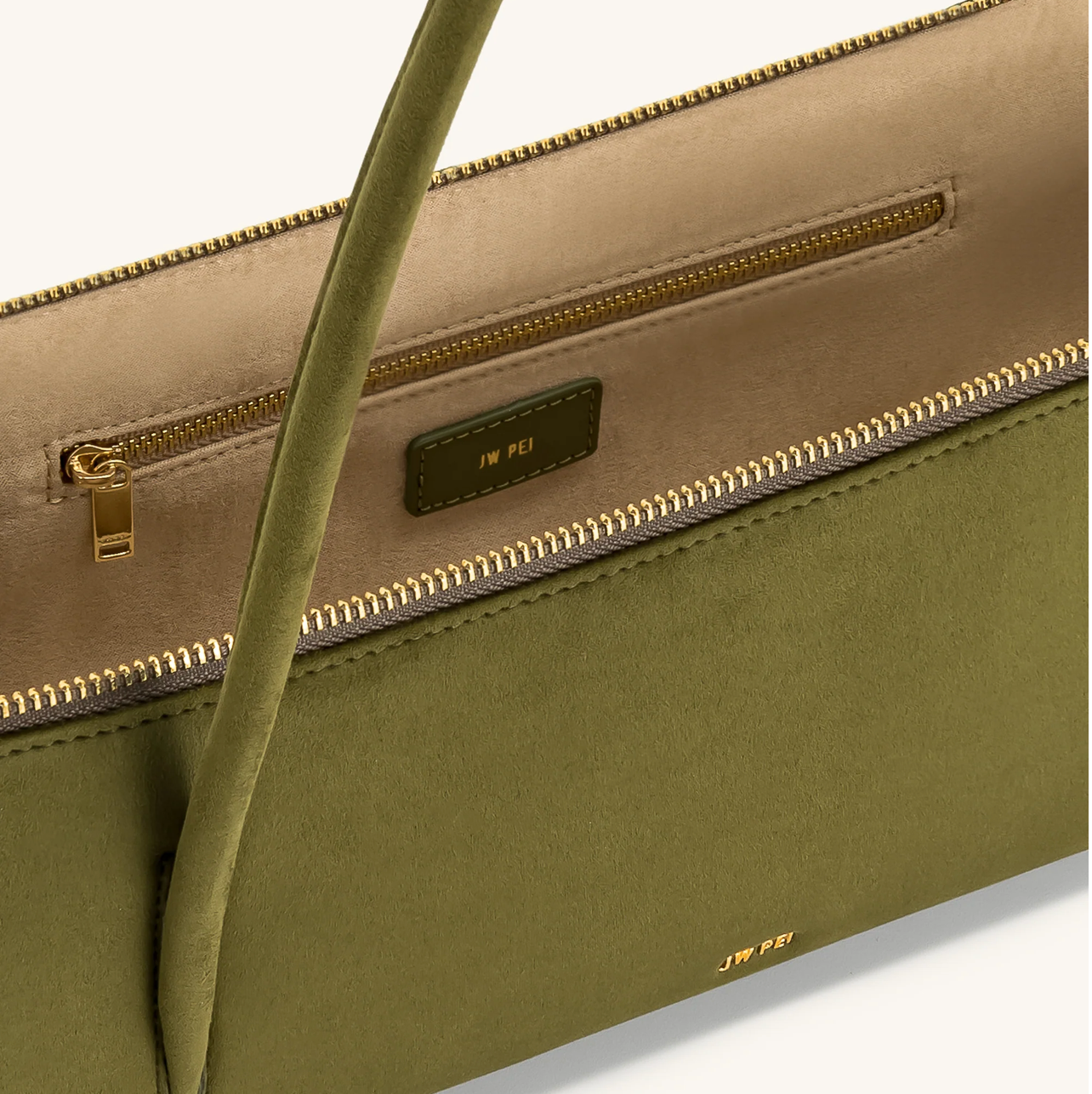 JW PEI Nova Baguette Style Shoulder Bag - Dark Olive