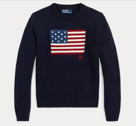 Polo Ralph Lauren Flag Cotton Crewneck Sweater