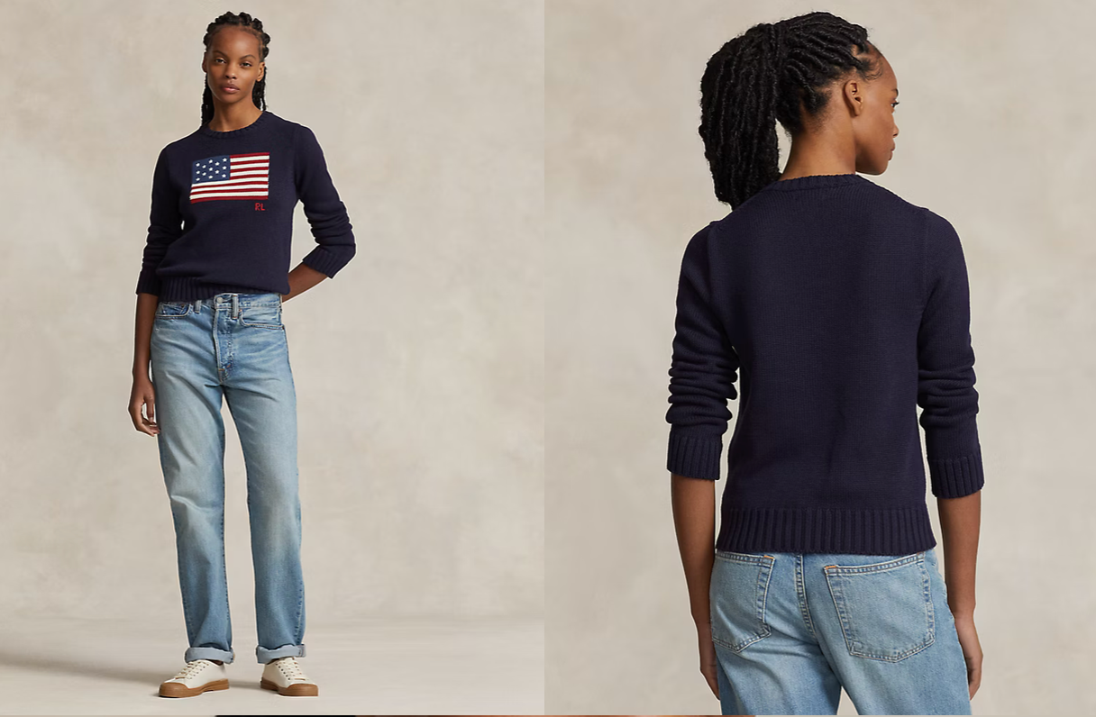 Polo Ralph Lauren Flag Cotton Crewneck Sweater
