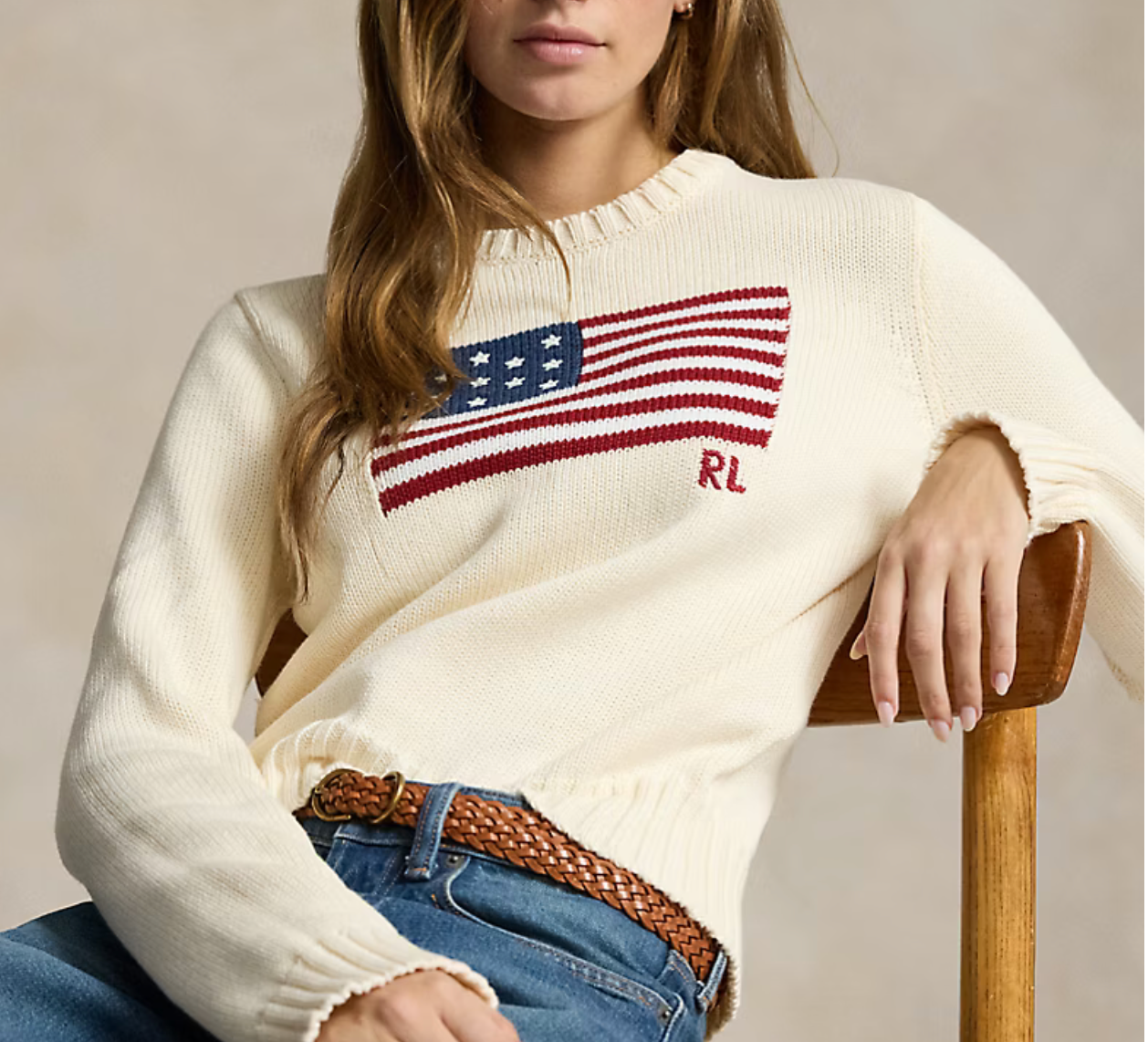 Polo Ralph Lauren Flag Cotton Crewneck Sweater