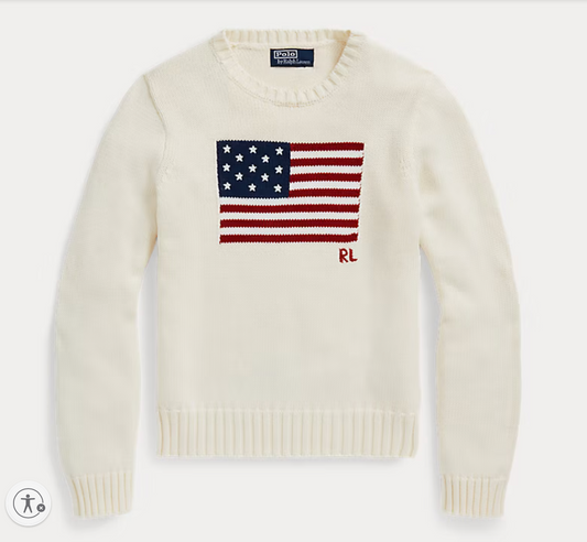 Polo Ralph Lauren Flag Cotton Crewneck Sweater