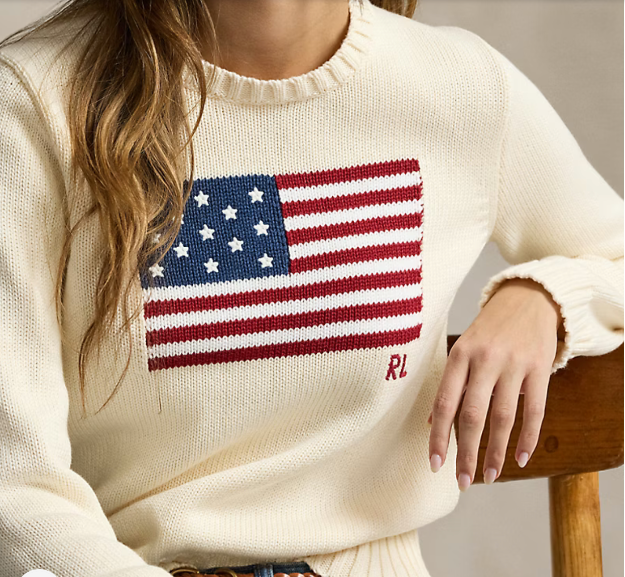 Polo Ralph Lauren Flag Cotton Crewneck Sweater