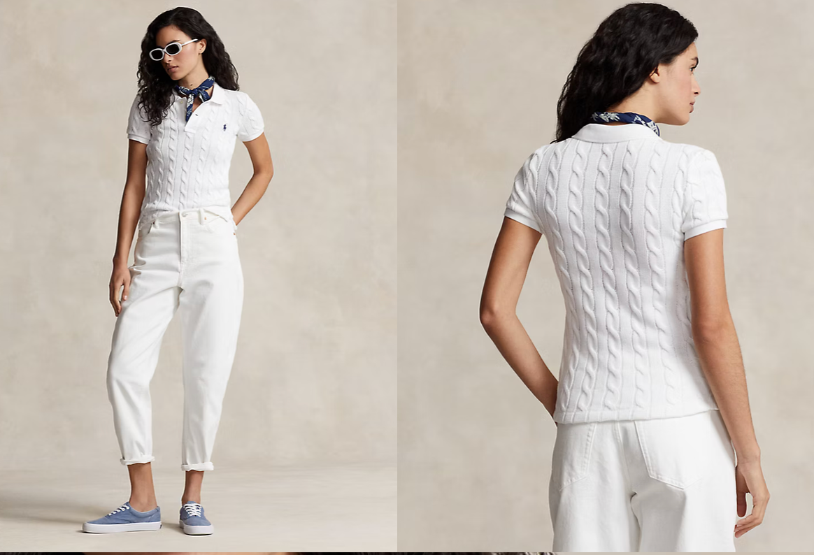 Polo Ralph Lauren Cable-Knit Polo Shirt