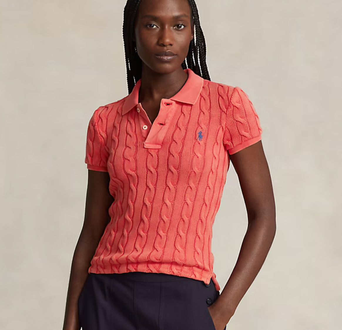 Polo Ralph Lauren Cable-Knit Polo Shirt