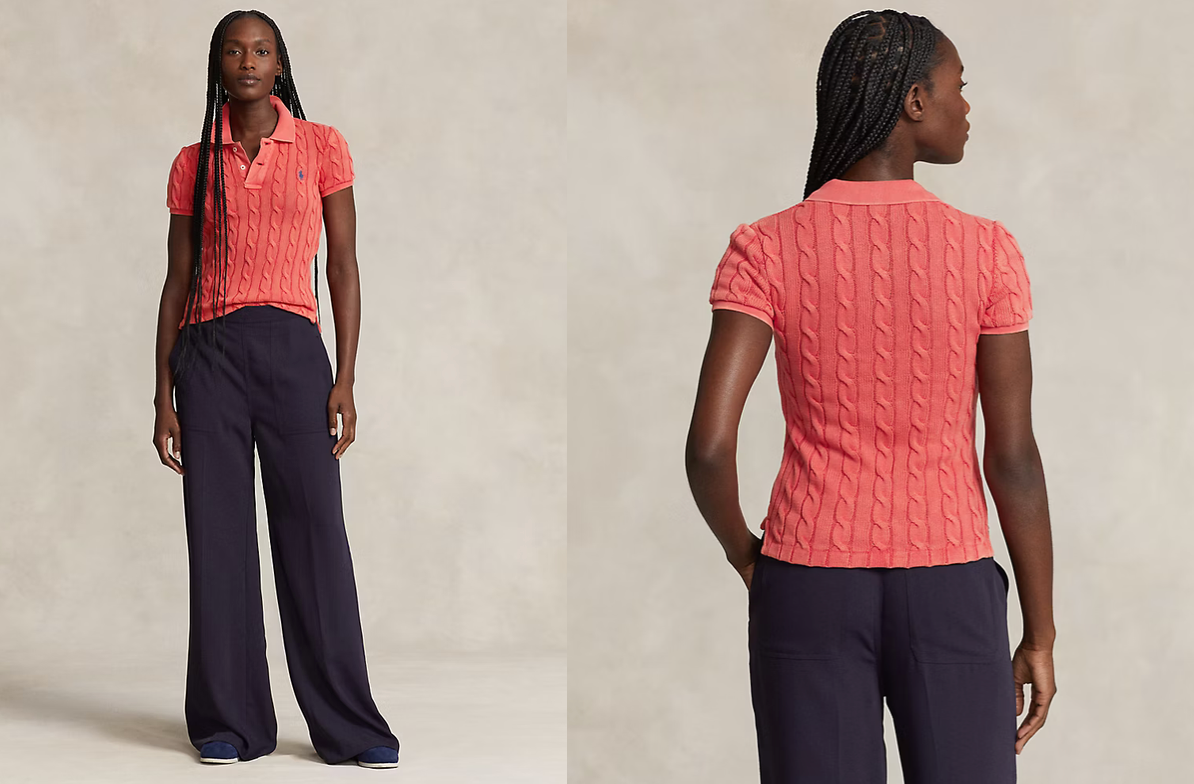 Polo Ralph Lauren Cable-Knit Polo Shirt