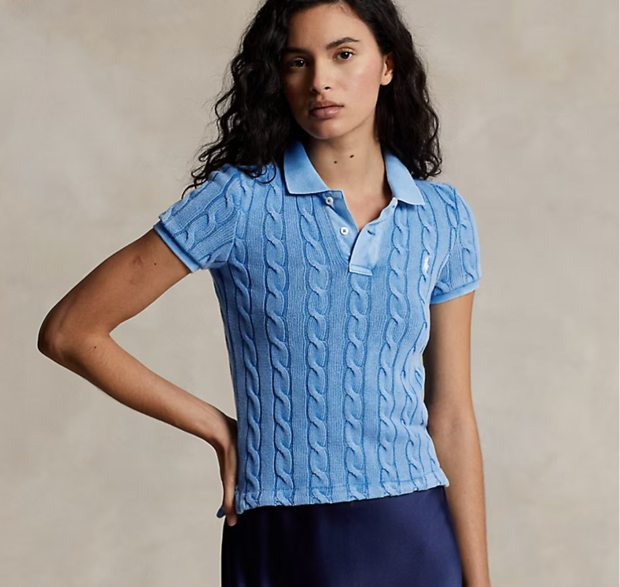 Polo Ralph Lauren Cable-Knit Polo Shirt