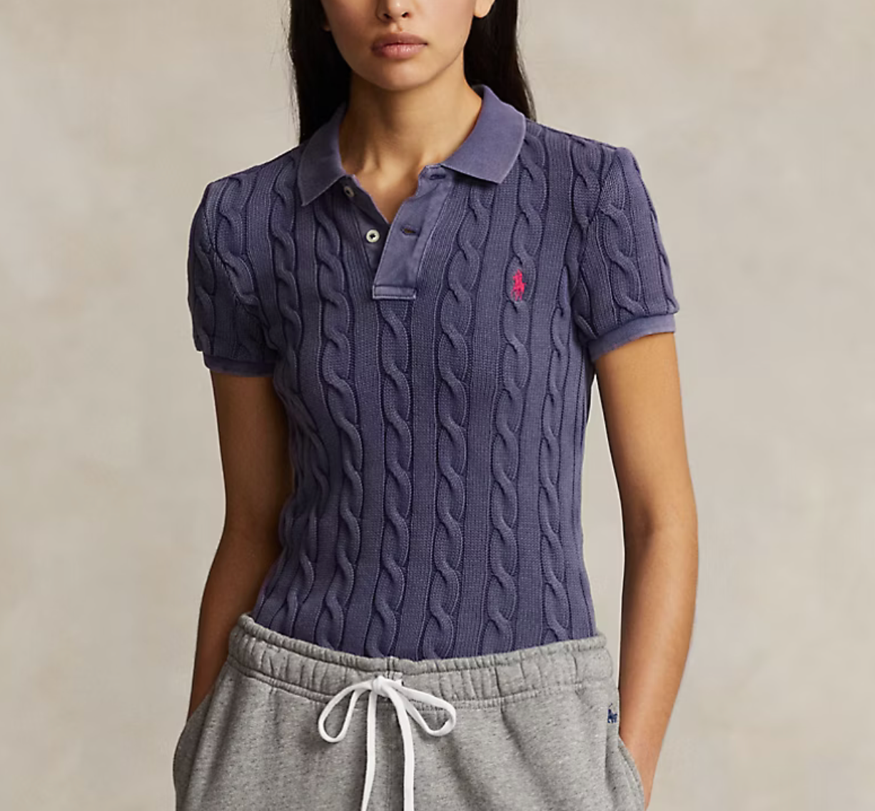 Polo Ralph Lauren Cable-Knit Polo Shirt