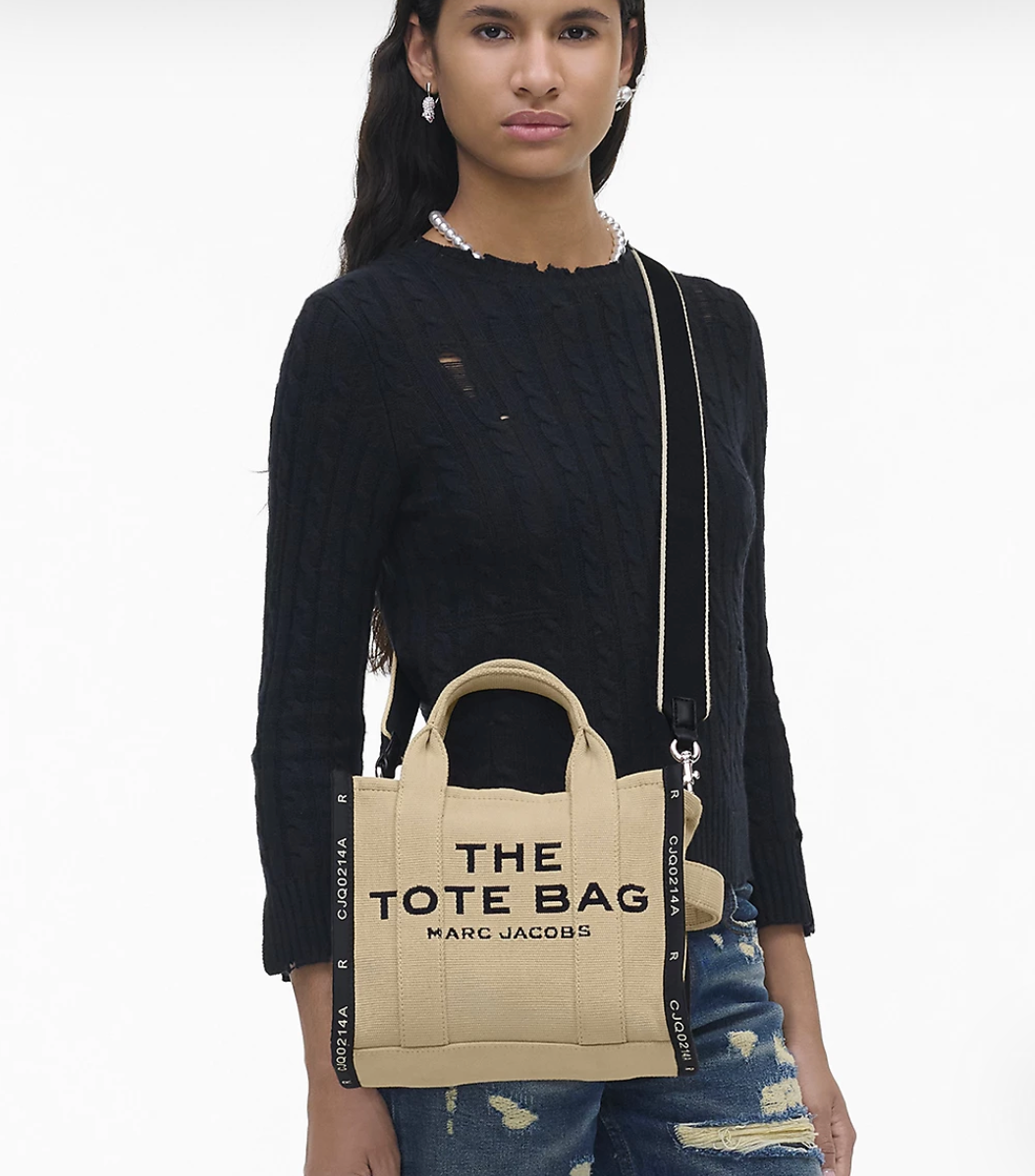 Marc Jacobs The Jacquard Small Tote Bag in Warm Sand
