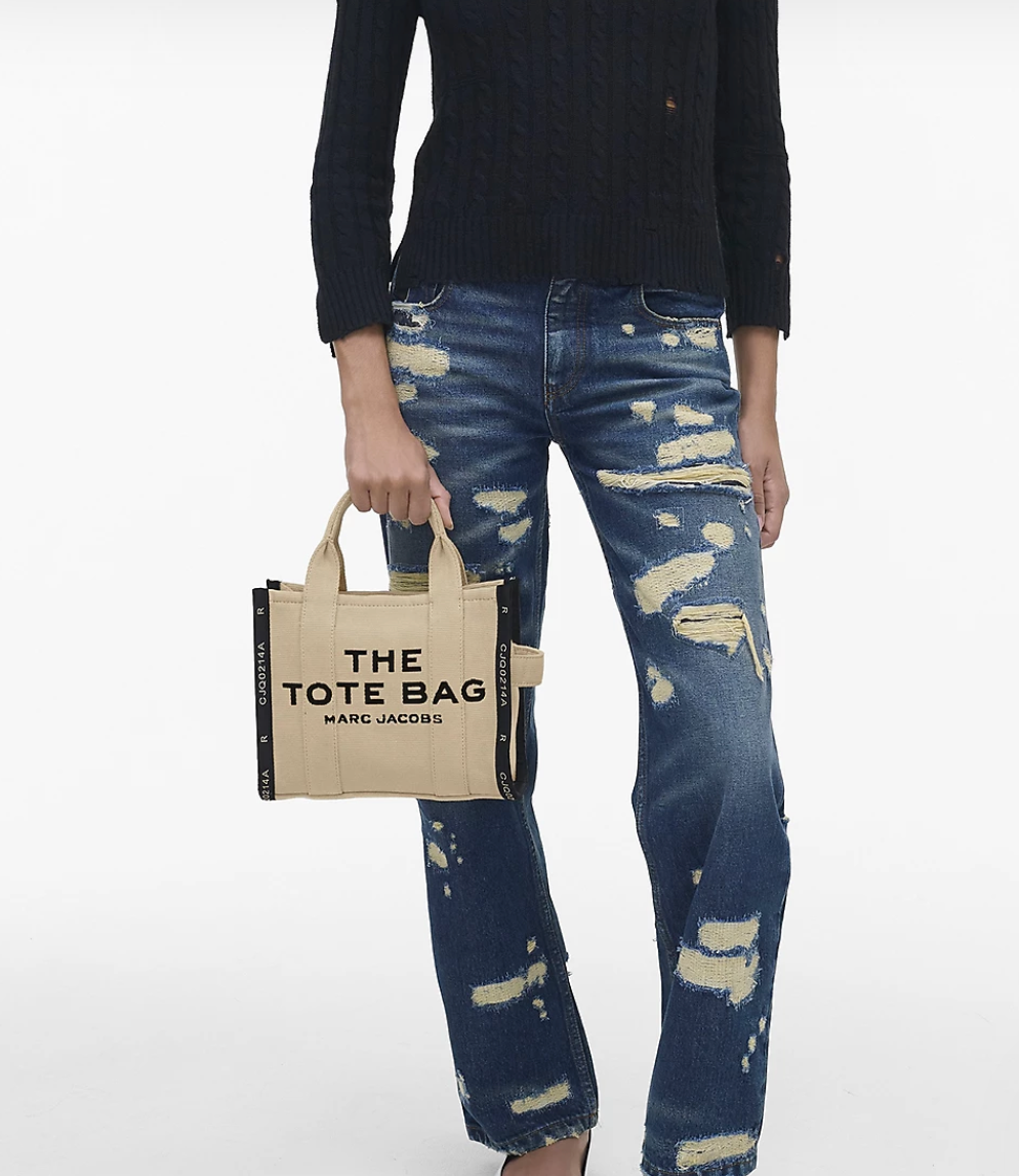 Marc Jacobs The Jacquard Small Tote Bag in Warm Sand