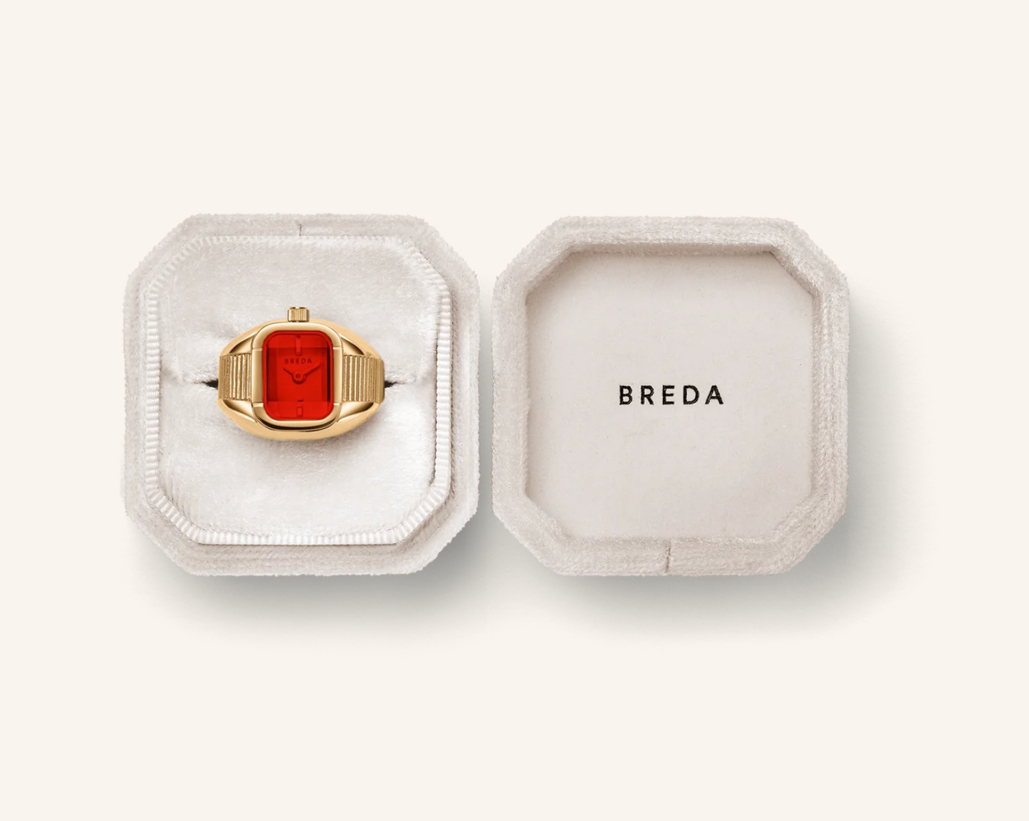 Breda Nocturne Deep Gold/Flame Time Ring Kadın Yüzük Saat