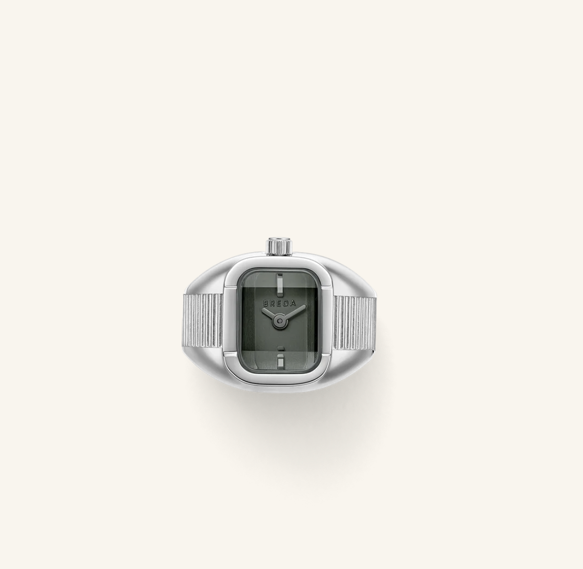 Breda Nocturne Silver/Smoke Time Ring Kadın Yüzük Saat
