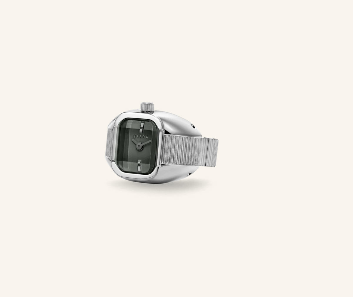 Breda Nocturne Silver/Smoke Time Ring Kadın Yüzük Saat