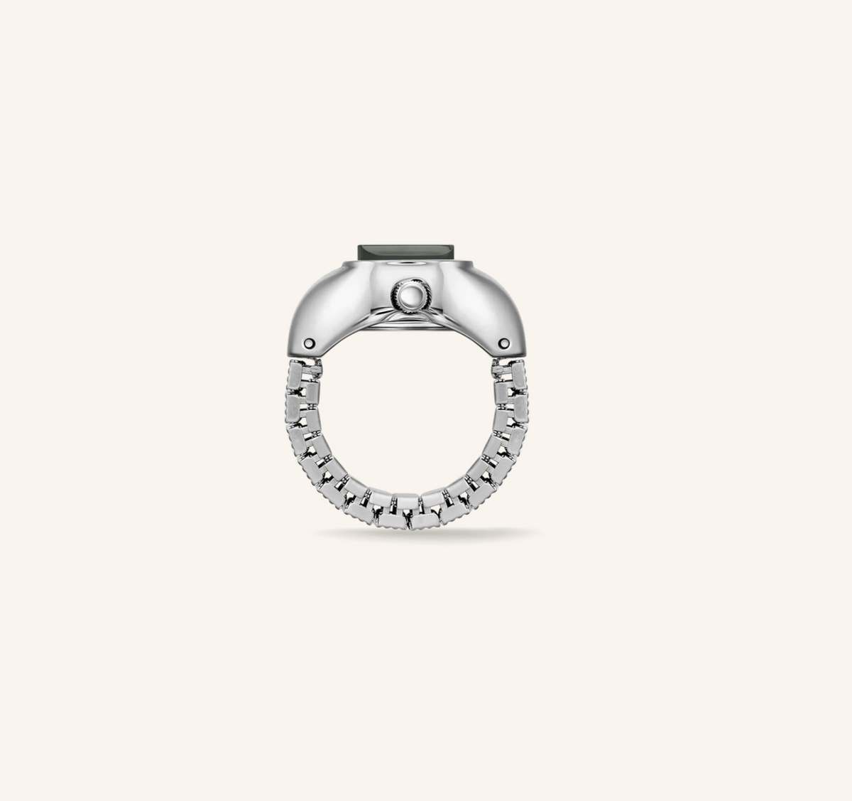 Breda Nocturne Silver/Smoke Time Ring Kadın Yüzük Saat
