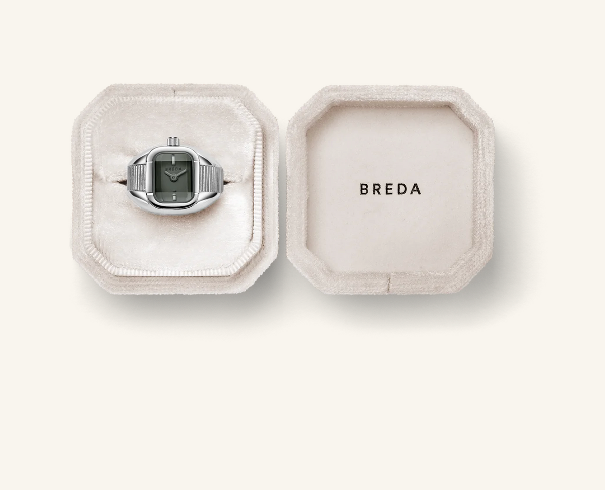 Breda Nocturne Silver/Smoke Time Ring Kadın Yüzük Saat