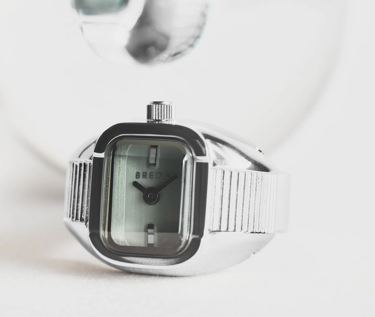 Breda Nocturne Silver/Smoke Time Ring Kadın Yüzük Saat