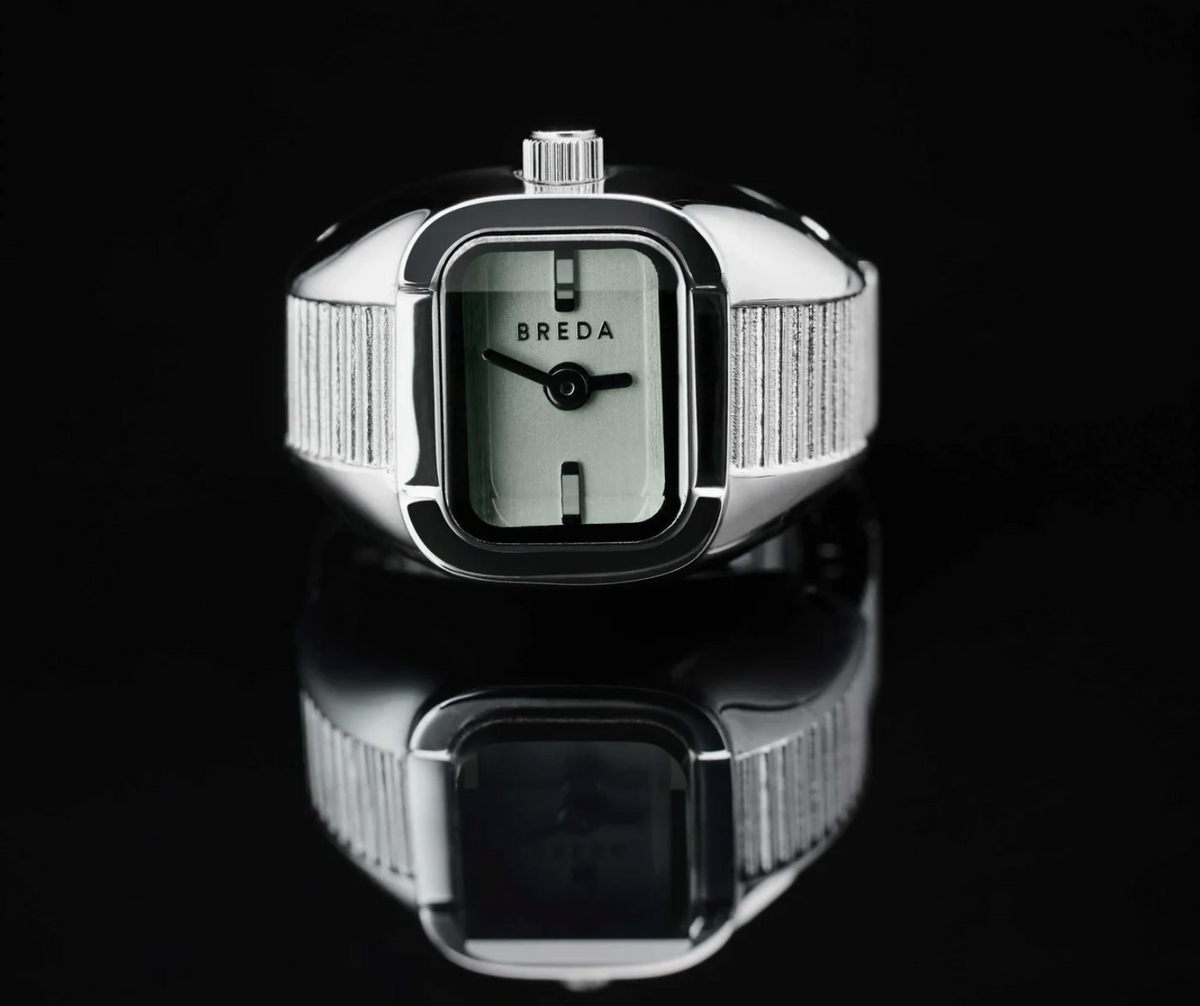 Breda Nocturne Silver/Smoke Time Ring Kadın Yüzük Saat