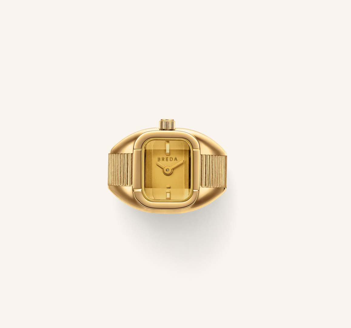 Breda Nocturne Deep Gold/Amber Time Ring Kadın Yüzük Saat