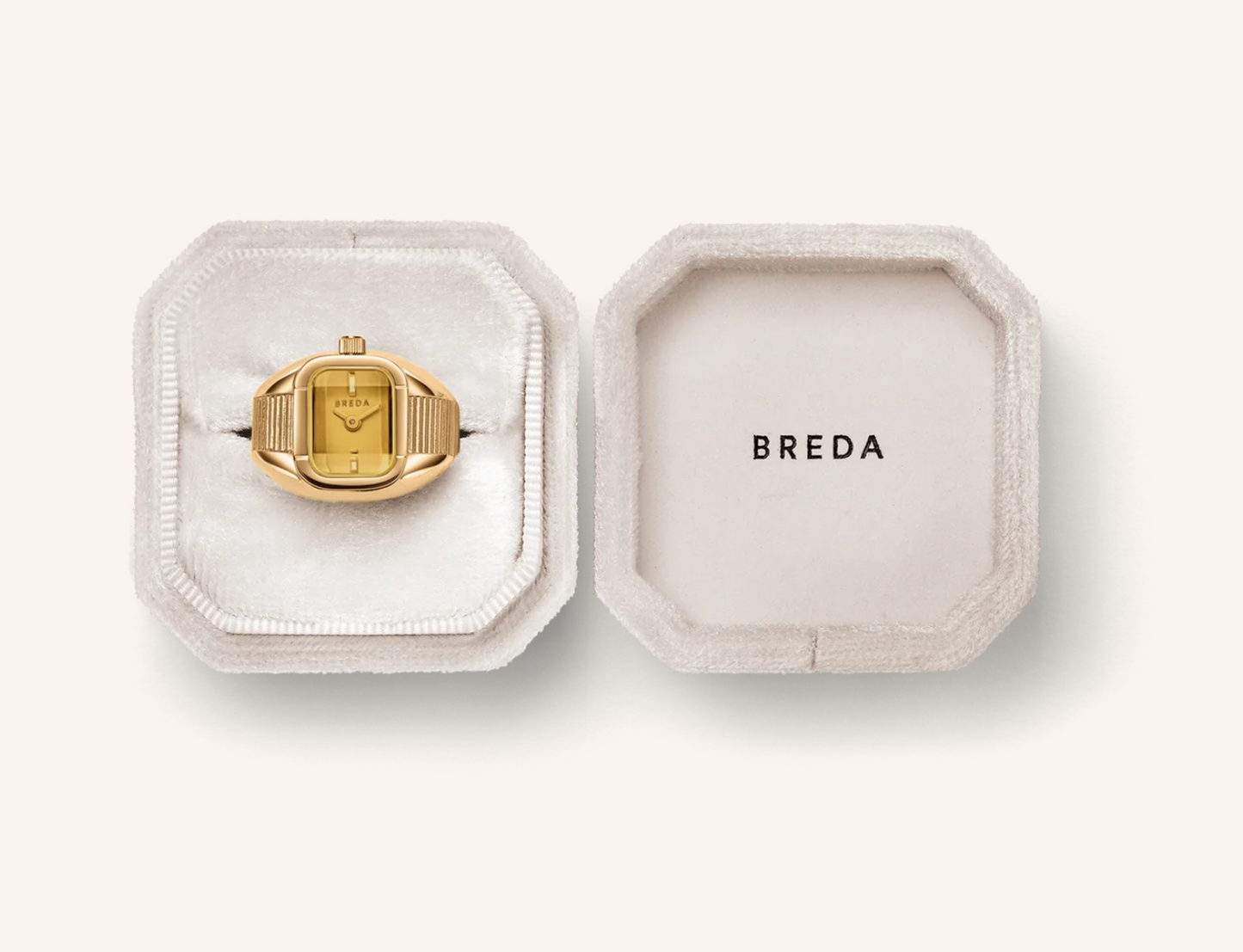 Breda Nocturne Deep Gold/Amber Time Ring Kadın Yüzük Saat