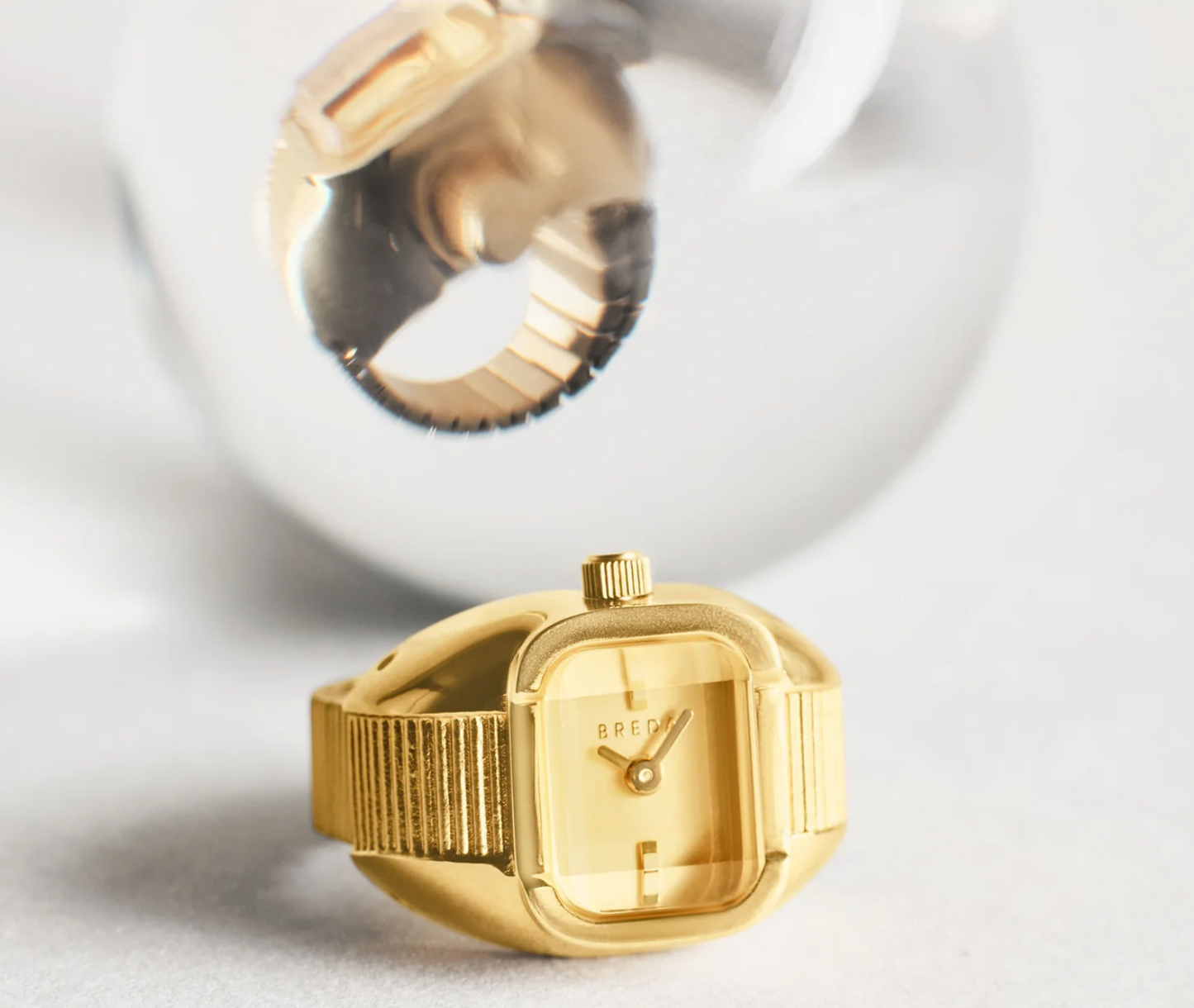 Breda Nocturne Deep Gold/Amber Time Ring Kadın Yüzük Saat