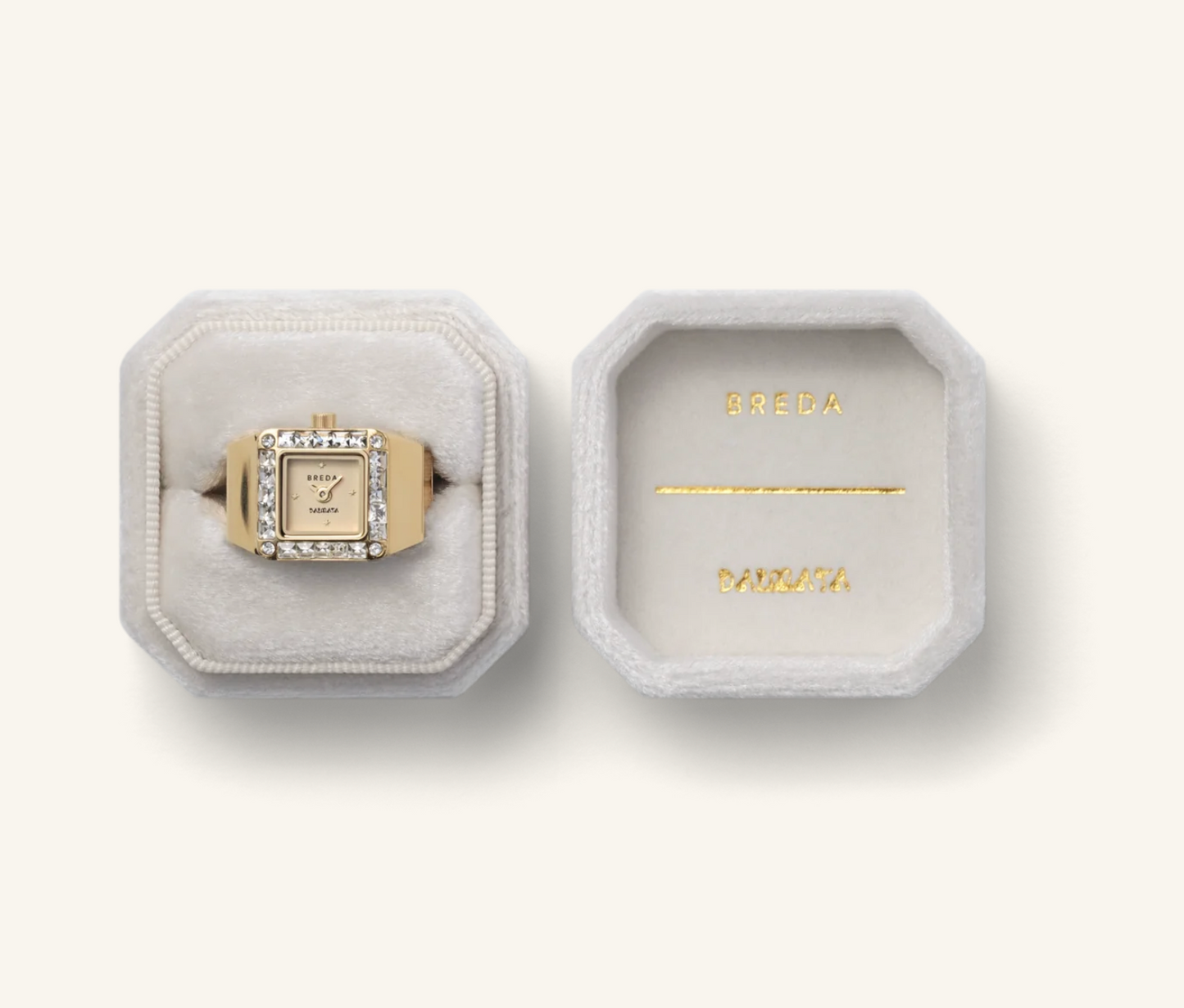 Breda BREDA × DALMATA Gold Time Ring Kadın Yüzük Saat
