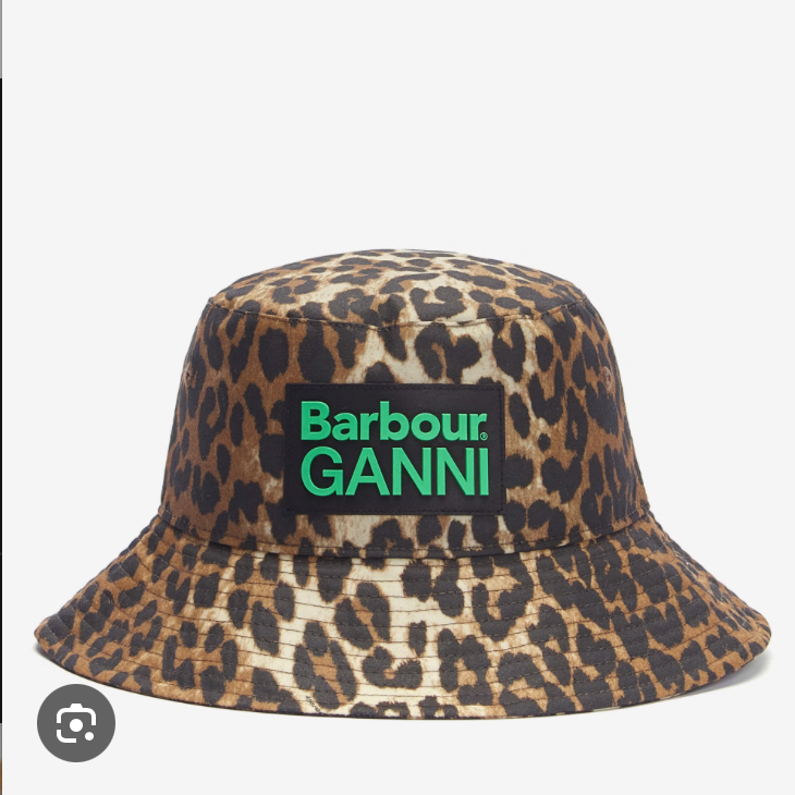 Barbour Ganni Leopard Wax Hat