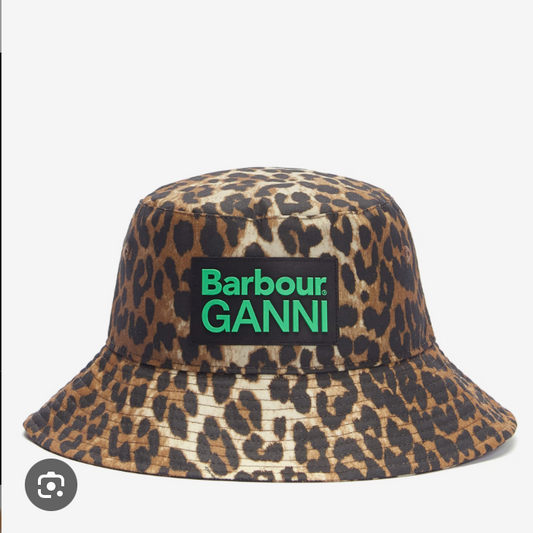 Barbour Ganni Leopard Wax Hat