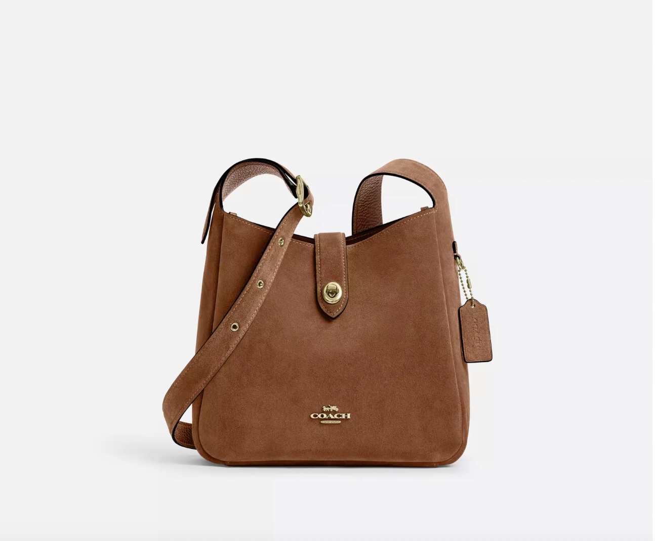 Coach Hadley Convertible Crossbody Bag In Suede Kadın Deri Çanta