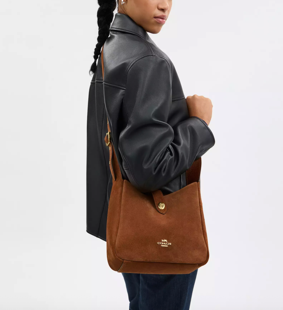 Coach Hadley Convertible Crossbody Bag In Suede Kadın Deri Çanta