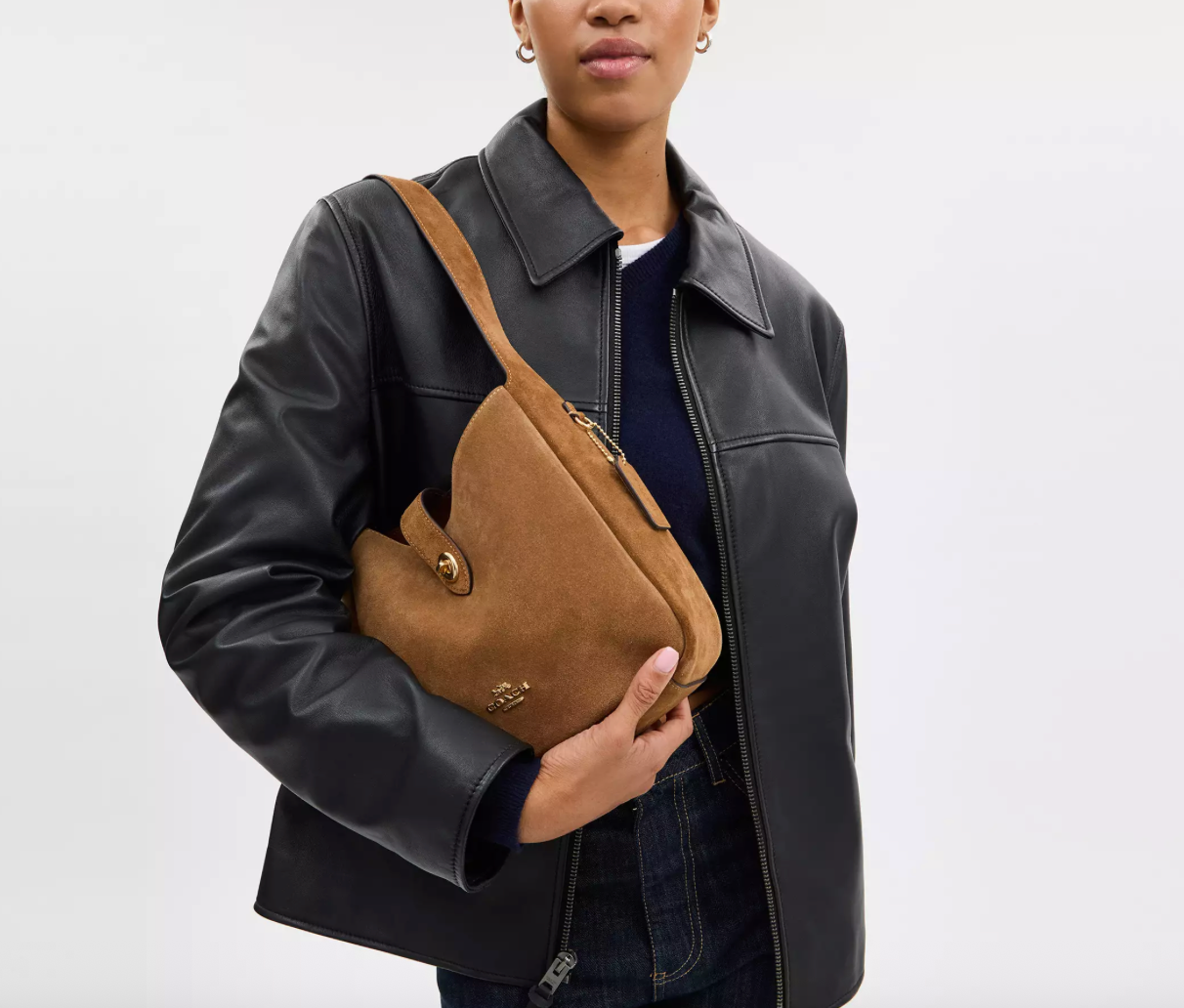 Coach Hadley Convertible Crossbody Bag In Suede Kadın Deri Çanta