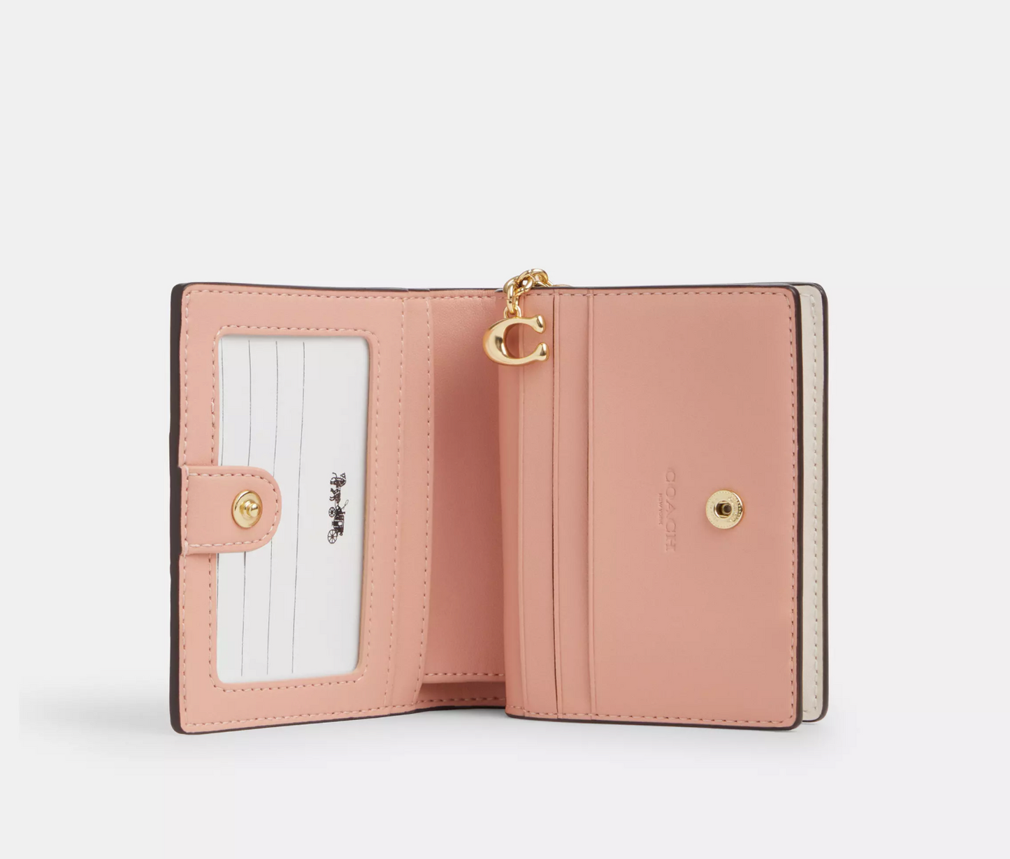 Coach Snap Wallet Floral Signature Canvas
