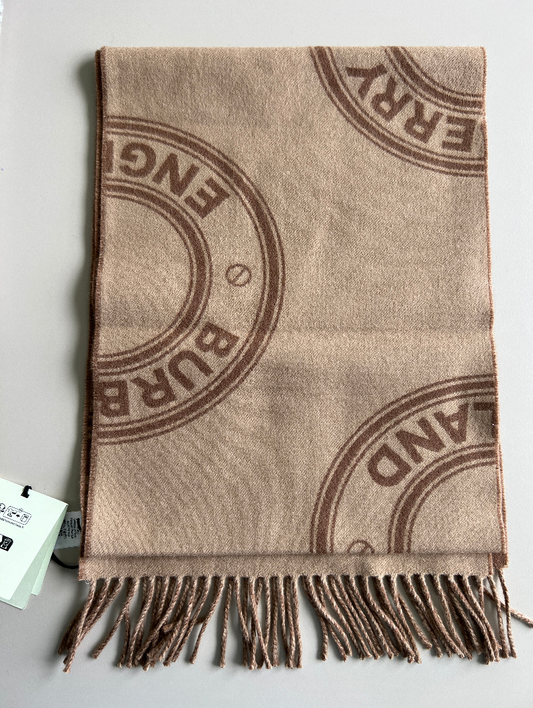 Burberry Scarf %100 wool in Brown