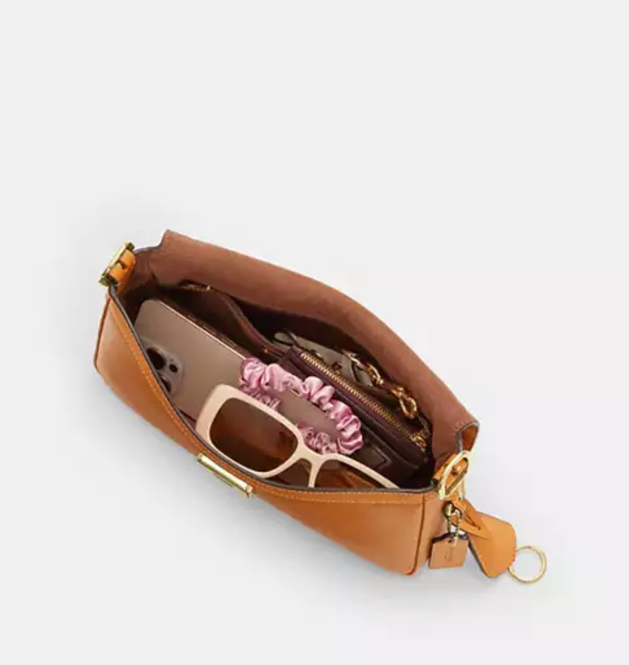 Coach Etta Small Flap Shoulder Bag - Gold/Brown