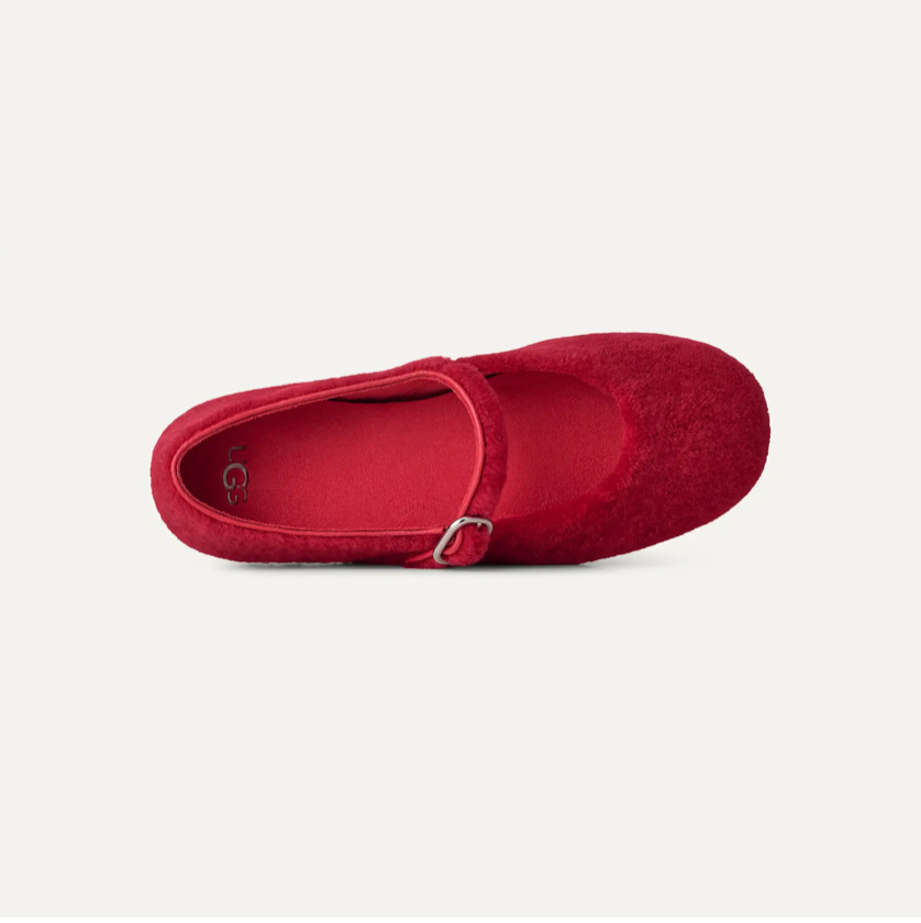 Ugg Women's Quill Ballet Flat in Red Ribbon