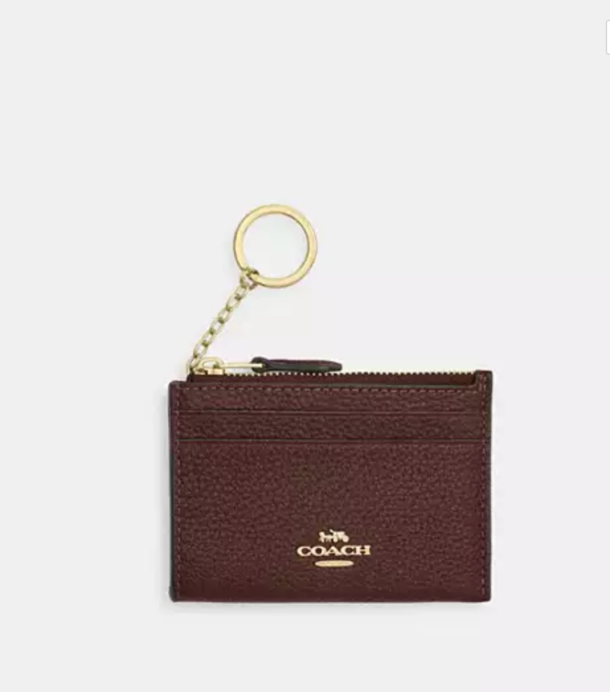 Coach Mini Skinny Id Case - Gold/Maple