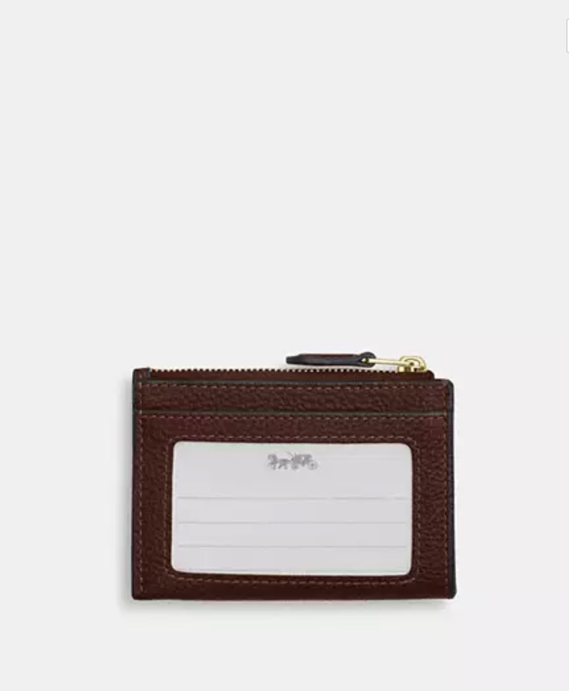 Coach Mini Skinny Id Case - Gold/Maple