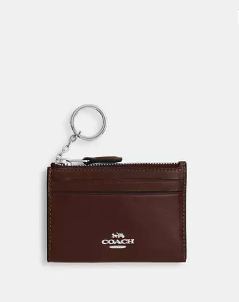 Coach Mini Skinny Id Case - Silver/Maple