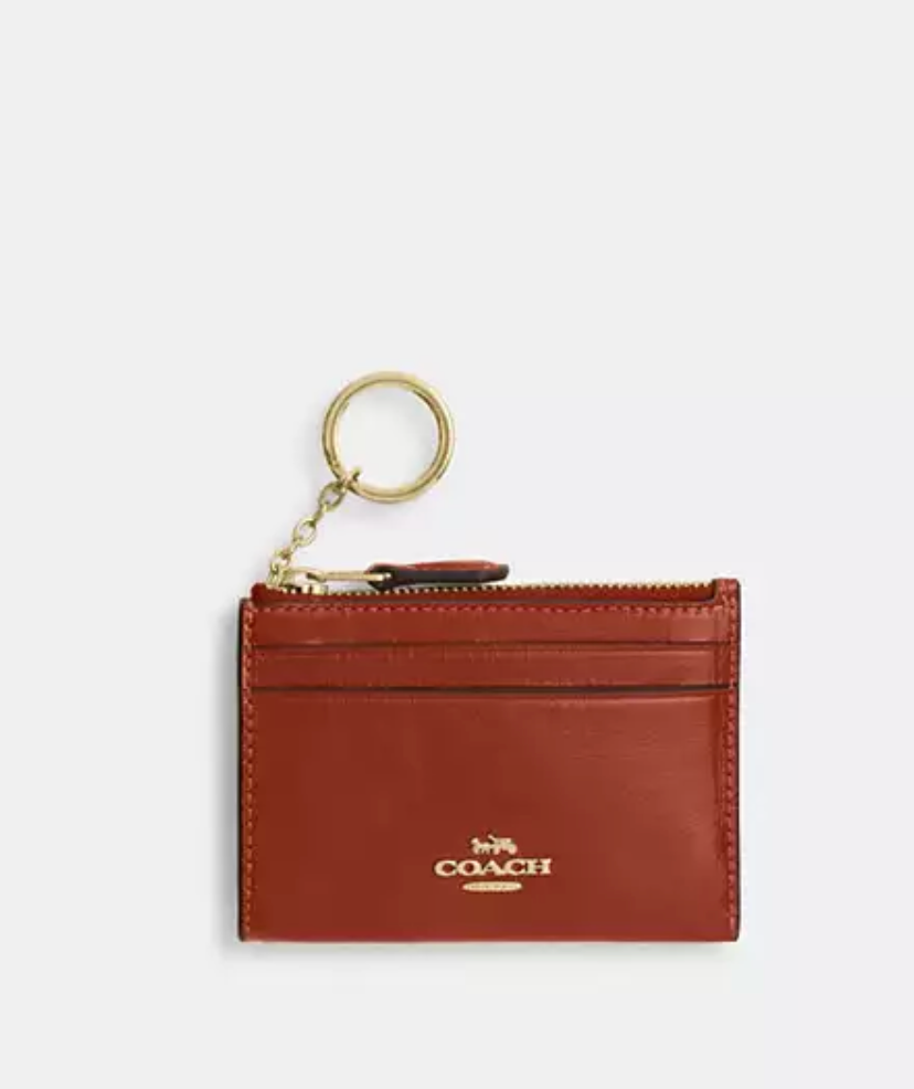 Coach Mini Skinny Id Case - Gold/Cinnamon