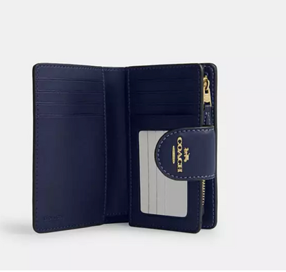 Coach Medium Corner Zip Wallet In Signature Canvas