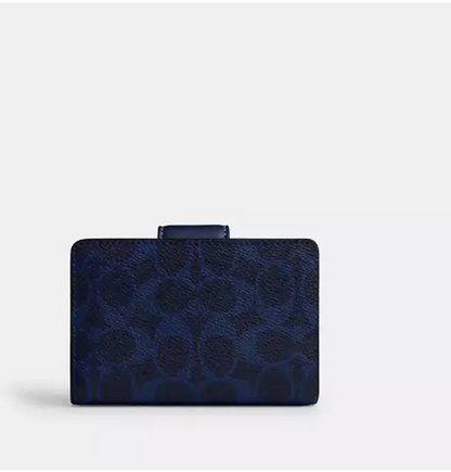 Coach Medium Corner Zip Wallet In Signature Canvas
