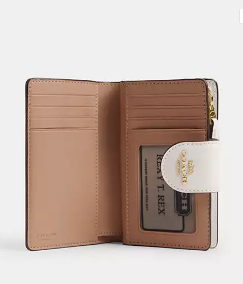 Coach Medium Corner Zip Wallet With Floral Print