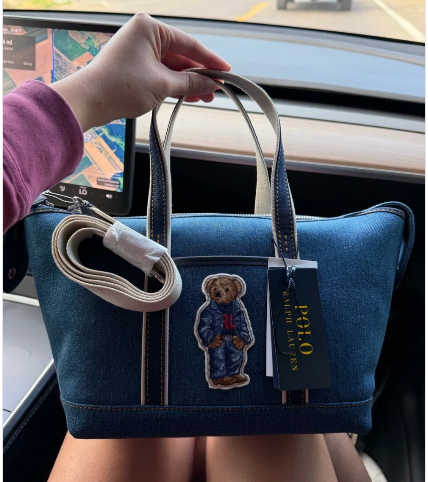 Polo Bear Mini Shopper Tote Bag