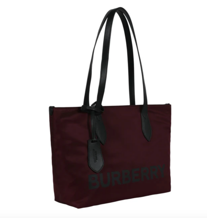 Burberry Burgundy Shopping Bag