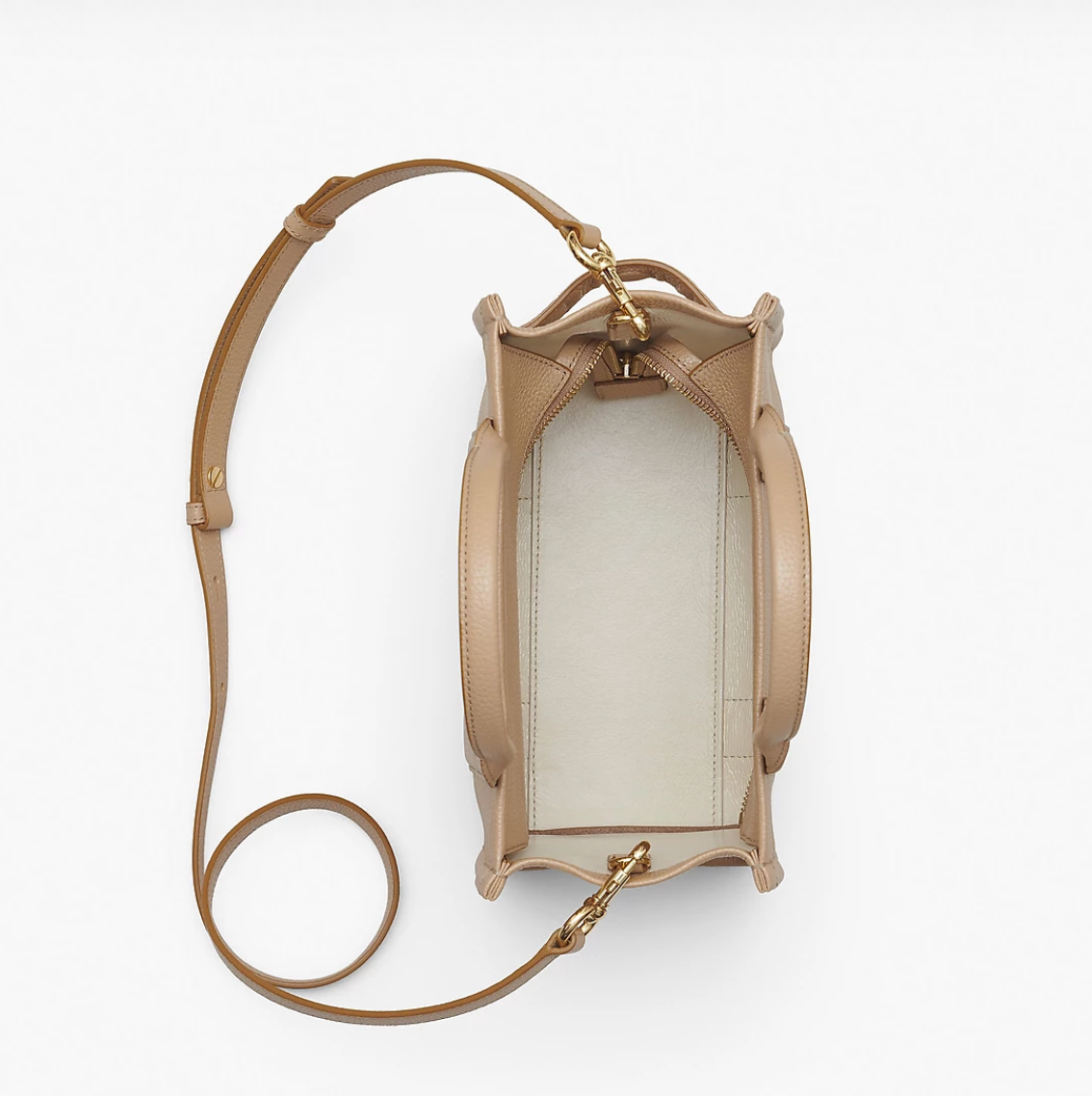 Marc Jacobs Leather Medium Tote Bag-Camel