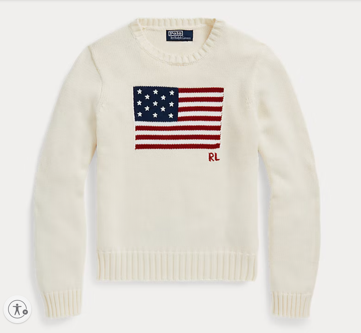 Polo Ralph Lauren Flag Cotton Crewneck Sweater