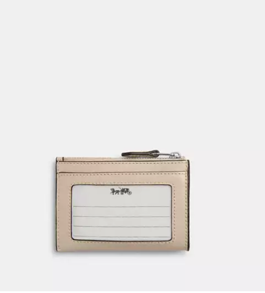 Coach Mini Skinny Id Case - Silver/Ivory