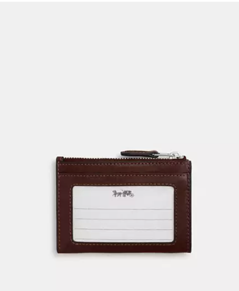 Coach Mini Skinny Id Case - Silver/Maple