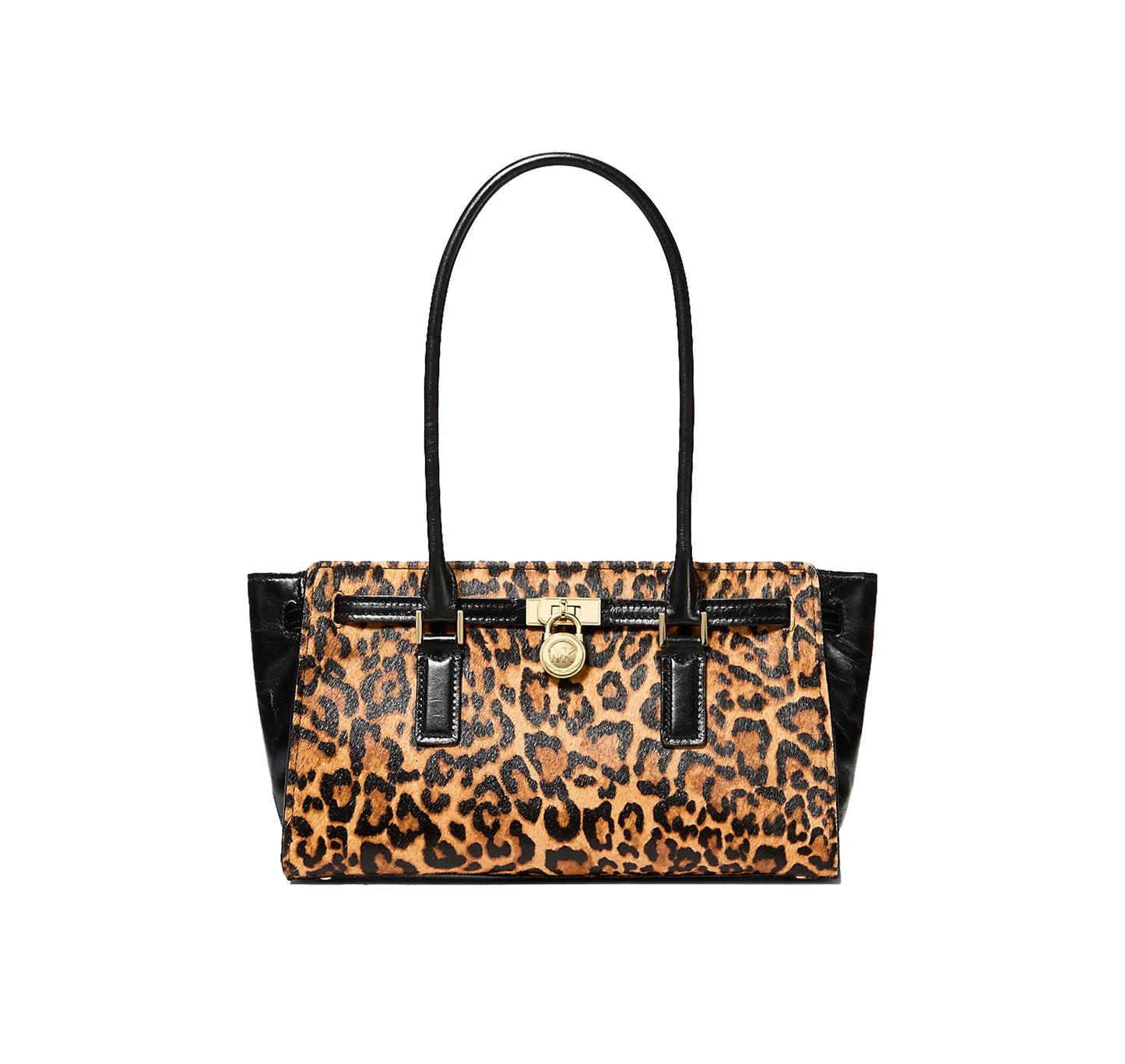 Michael Kors Women's Hamilton Moderne Small Leopard Print Calf Hair Satchel Bag